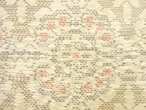 アンティーク　華紋織り出し　本場大島紬着物